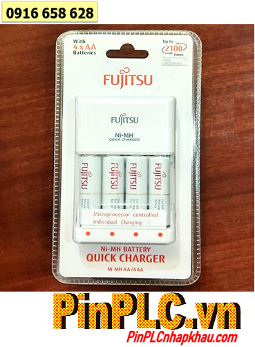 Fujitsu FCT344CEFX(CL) _Sạc pin nhanh 2Giờ kèm sẳn 4 pin sạc Fujitsu HR-3UTC AA2000mAh 1.2v /X.xứ NHẬT